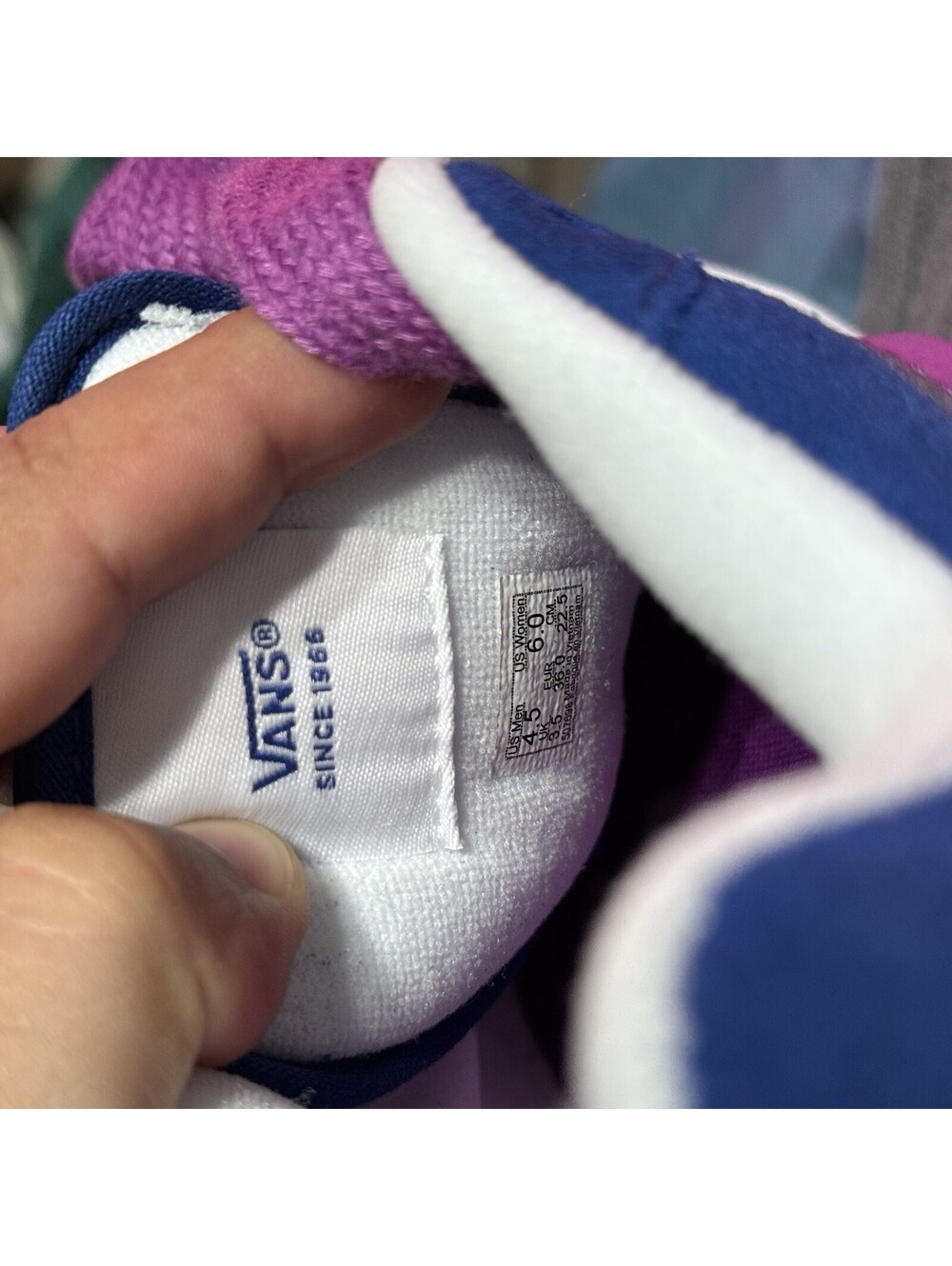 VANS Knu Skool Purple Side Stripe Skate Sneakers 507698 Women’s Size 6 New - Picture 6 of 6